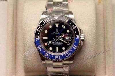 Swiss 2836 GMT-Master II Rolex Batman Dial Watch 40mm